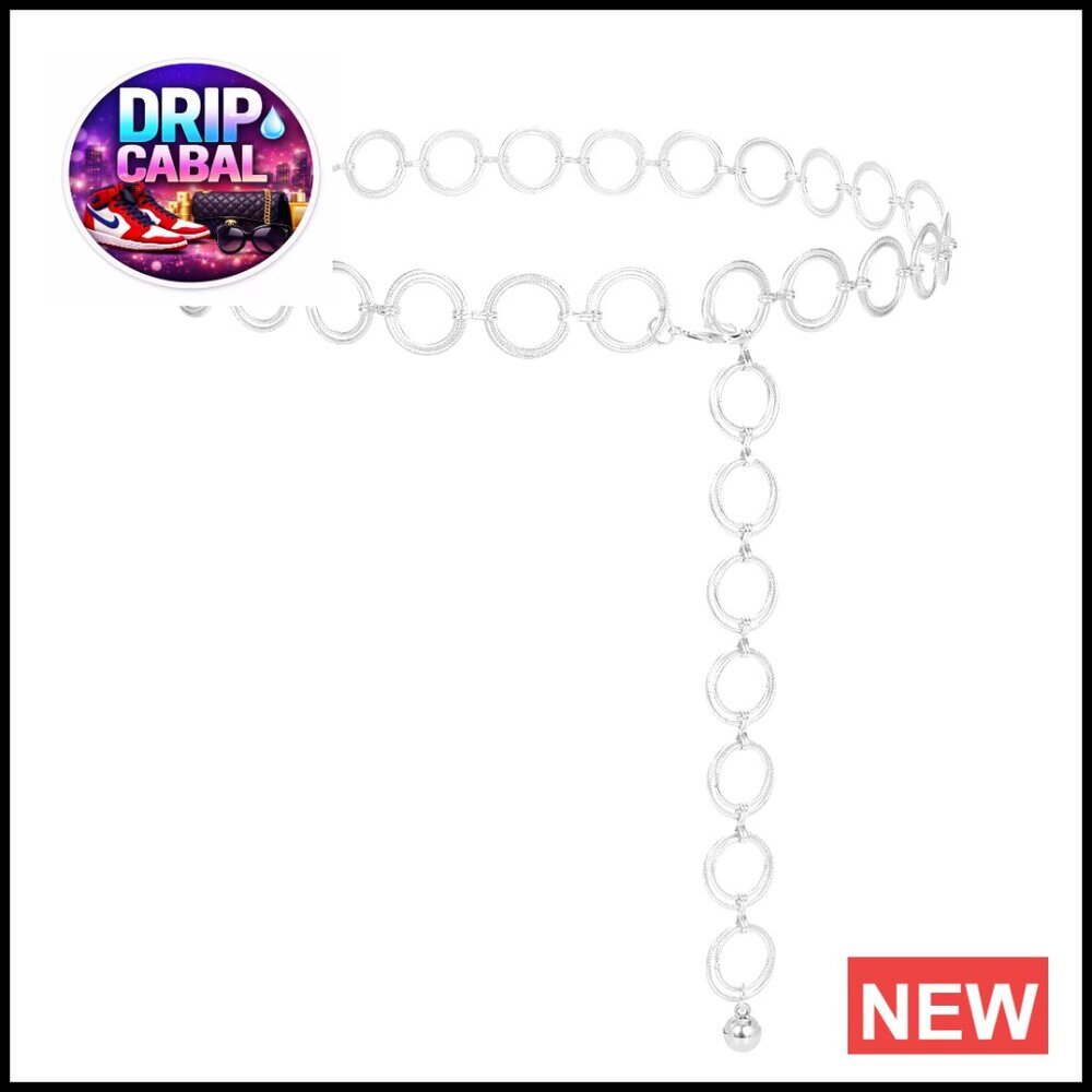 Multilayer Metal Link Body Chain Belt Adjustable Y2K Chic Waist Accessory